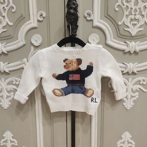 Ralph Lauren Baby Boy Polo Bear Sweater Size 6 Months